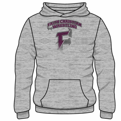 Faith Christian Academy Custom Sublimated Decal Grey Hoodie