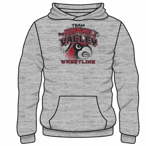 Team Grand Valley Custom Sublimated Decal Grey Hoodie
