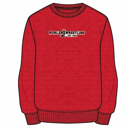 Purler Wrestling Academy Red Crewneck
