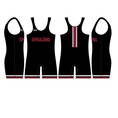 SPAULDING WRESTLING Custom Black Singlet