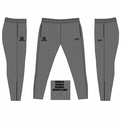 Benicia middle school wrestling Custom Tapered Pants