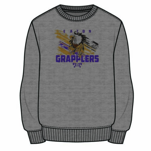 EATON GRAPPLERS  Sublimated Decal Grey Crewneck