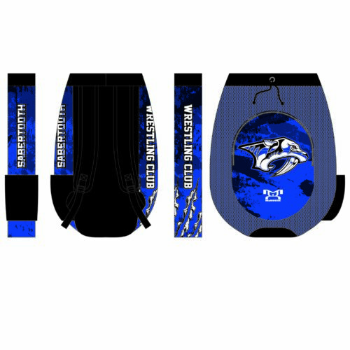 Sabertooth Wrestling Club Sublimated Custom Gear Bag