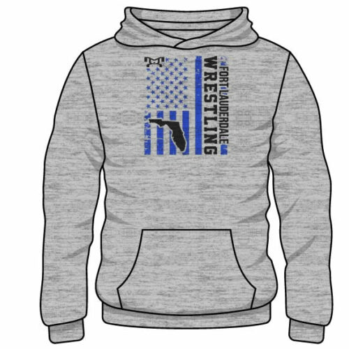 Fort Lauderdale High School Custom Sublimated Decal Grey Hoodie