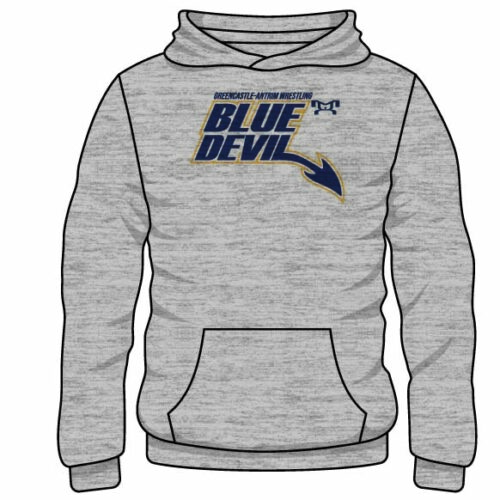 Greencastle-Antrim Wrestling Club Custom Sublimated Decal Grey Hoodie