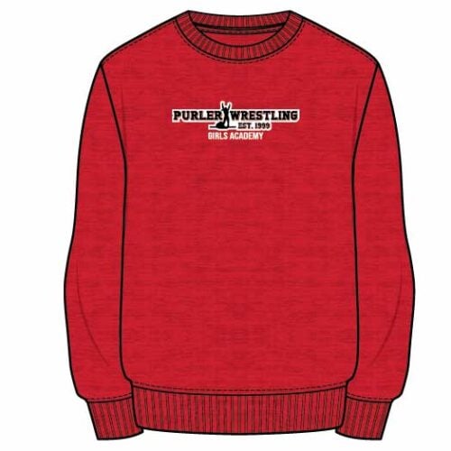 GIRLS Purler Wrestling Academy Red Crewneck