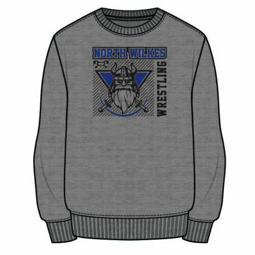 North Wilkes Sublimated Decal Grey Crewneck