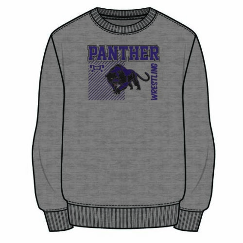 Valier Panthers Sublimated Decal Grey Crewneck