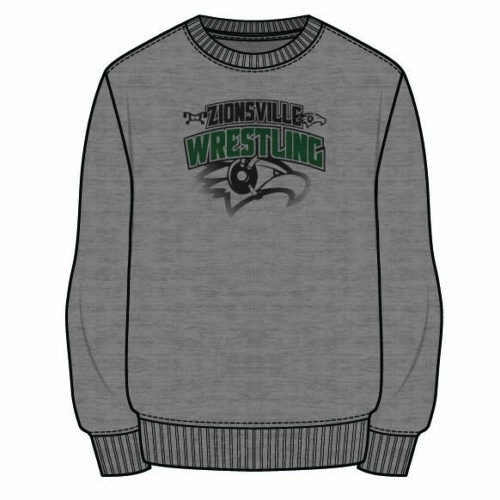 Zionsville HS Sublimated Decal Grey Crewneck