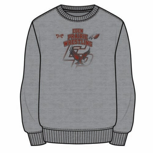 Eden Prairie Eagles Sublimated Decal Grey Crewneck