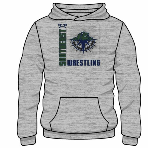 Southeast Raleigh Wrestling Custom Sublimated Decal Grey Hoodie