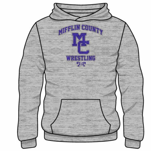 Mifflin County Elem Custom Sublimated Decal Grey Hoodie