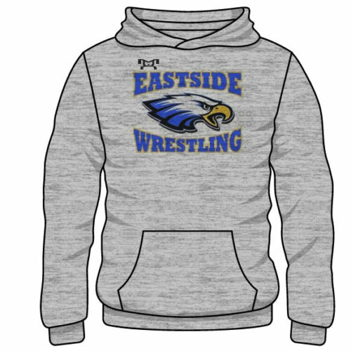 Eastside Wrestling Club Custom Sublimated Decal Grey Hoodie