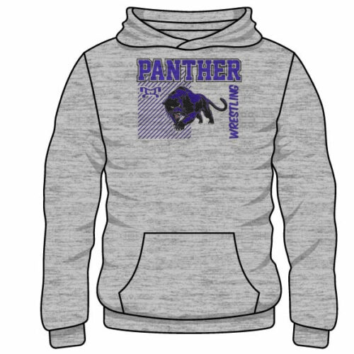 Valier Panthers Custom Sublimated Decal Grey Hoodie