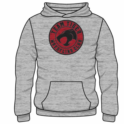 Team Tiger Wrestling Club Custom Sublimated Decal Grey Hoodie