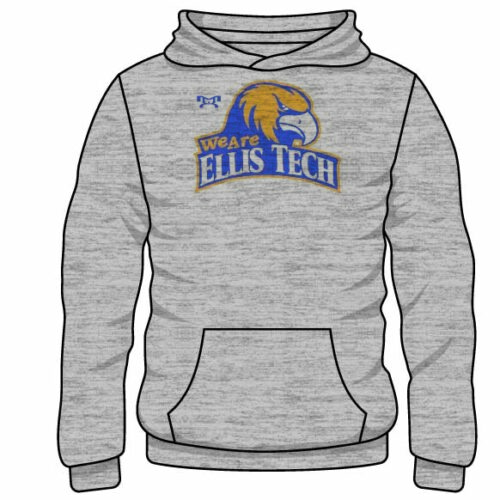 ELLIS TECH WrestlingCustom Sublimated Decal Grey Hoodie
