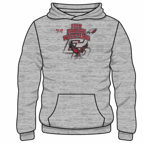 Eden Prairie Eagles Custom Sublimated Decal Grey Hoodie