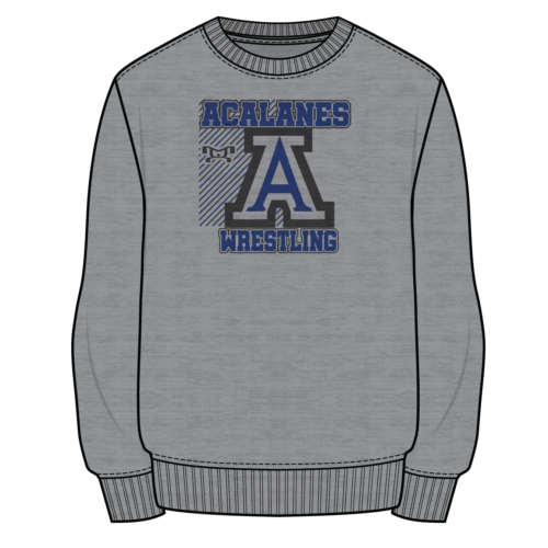 Acalanes High Sublimated Decal Grey Crewneck