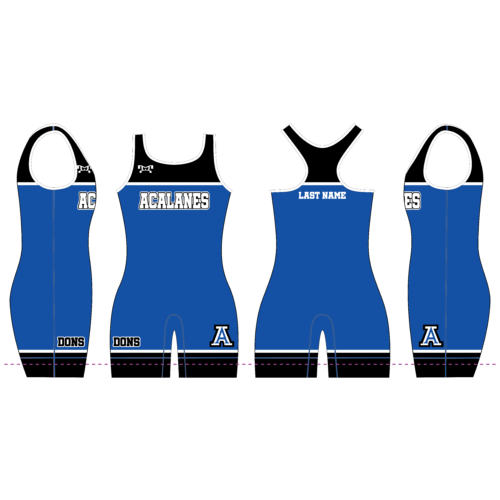 Acalanes High  Custom Women's Blue Singlet
