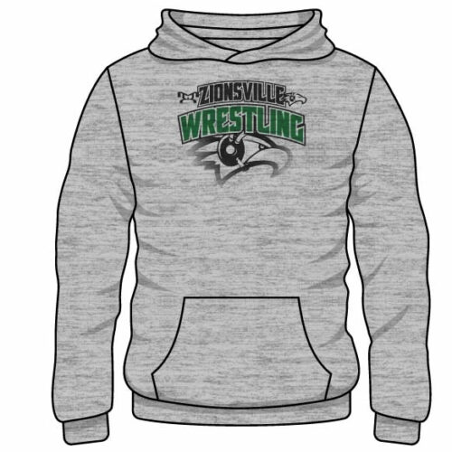 Zionsville HS Custom Sublimated Decal Grey Hoodie