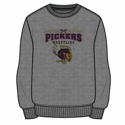 NORTHEAST GRAPE PICKERS Sublimated Decal Grey Crewneck