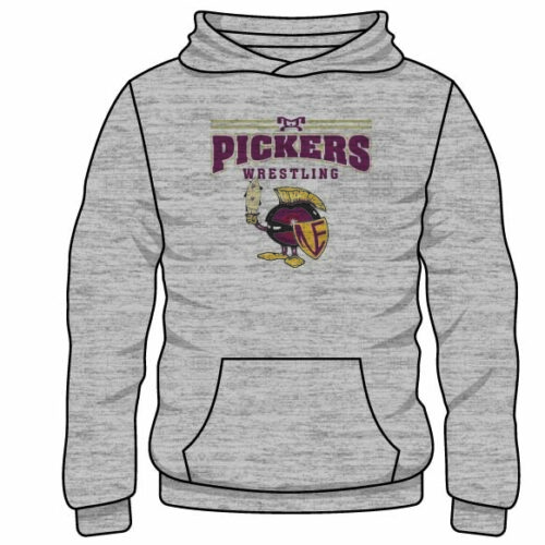 NORTHEAST GRAPE PICKERS Custom Sublimated Decal Grey Hoodie