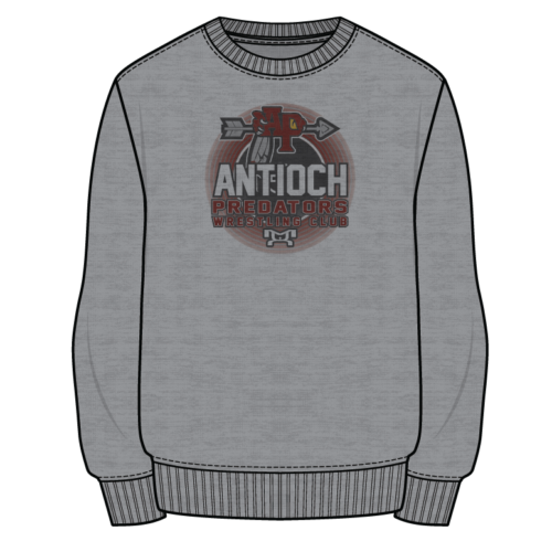 Antioch Predators Wrestling Sublimated Decal Grey Crewneck