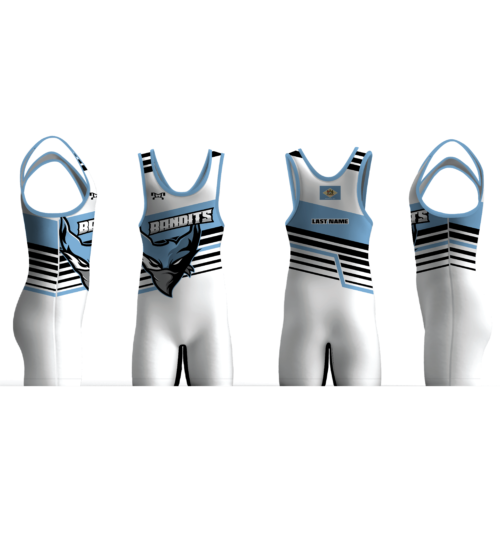 Dover Bandits Blue Wrestling Singlet 2024