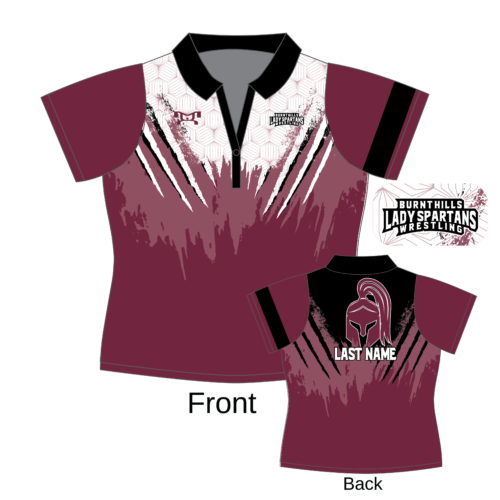 Burnt Hills Ballston Lake Women's Wrestling Custom Women's Polo Shirt 2024