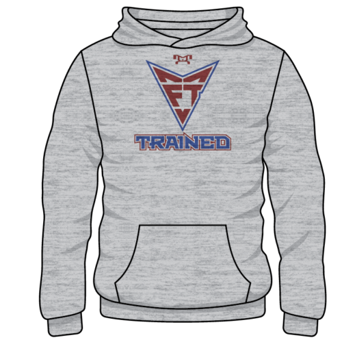 Fitch Trained Custom Sublimated Decal Grey Hoodie