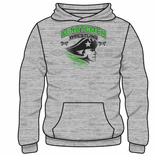 Concord Wrestling Club  Custom Sublimated Decal Grey Hoodie