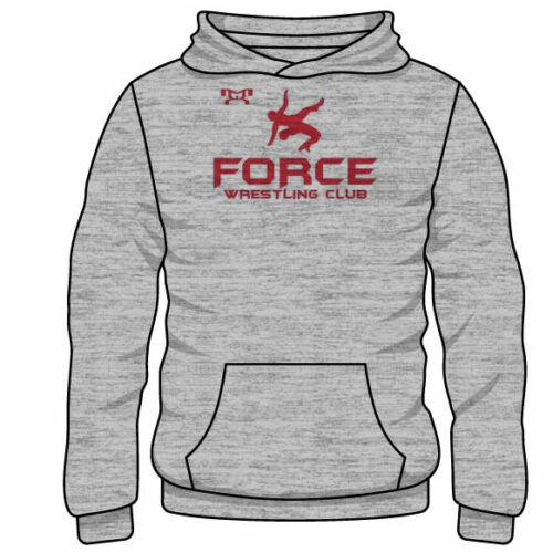 Force Wrestling Club  Custom Sublimated Decal Grey Hoodie