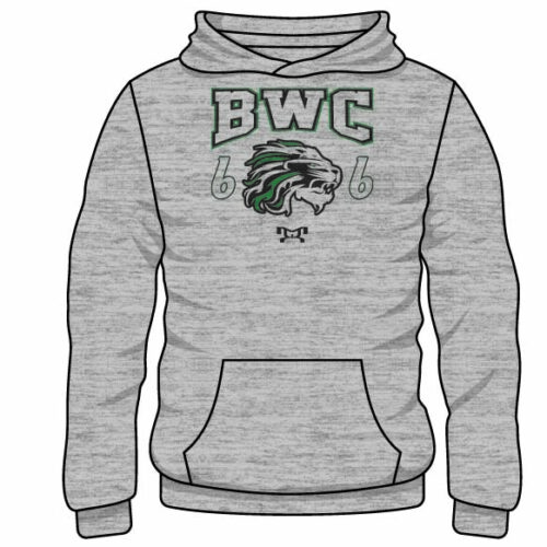 BWC Custom Sublimated Decal Grey Hoodie