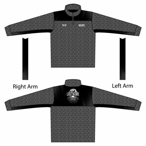 Deep Roots Wrestling Club Heathered Quarter Zip  (Heathered fabric may vary in color & texture)