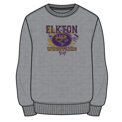 Elkton Sublimated Decal Grey Crewneck