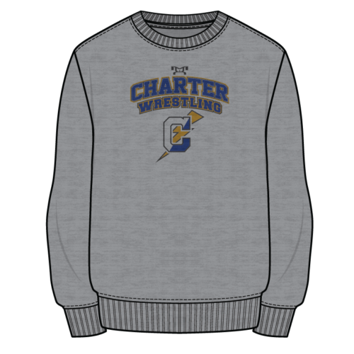 CHARTER SCHOOL OF WILMINGTON Sublimated Decal Grey Crewneck