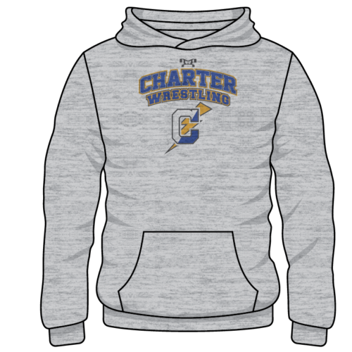 CHARTER SCHOOL OF WILMINGTON Custom Sublimated Decal Grey Hoodie