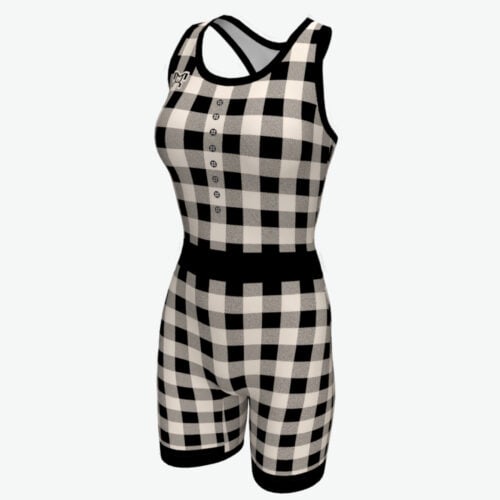White & Black Flannel Women's Singlet (Pre-Order)