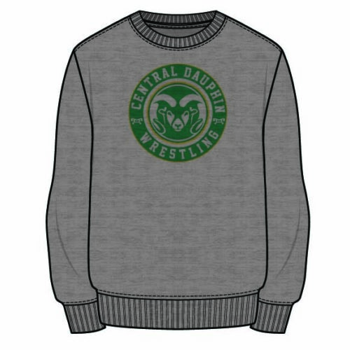 Central Dauphin Sublimated Decal Grey Crewneck