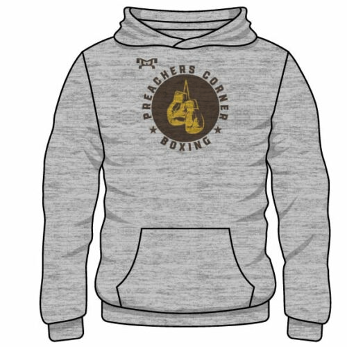 Preacher's Corner Custom Sublimated Decal Grey Hoodie