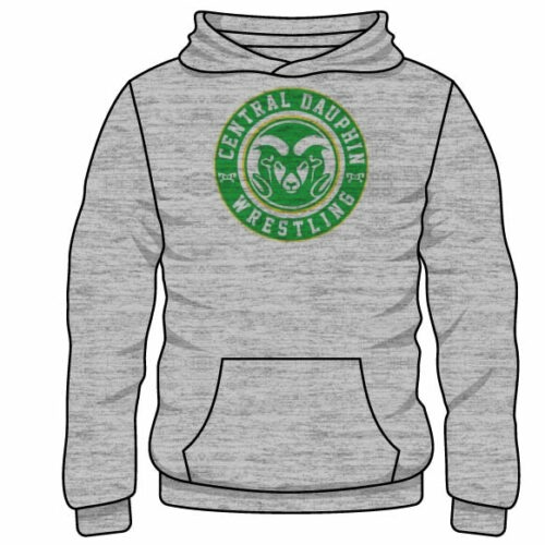 Central Dauphin Custom Sublimated Decal Grey Hoodie