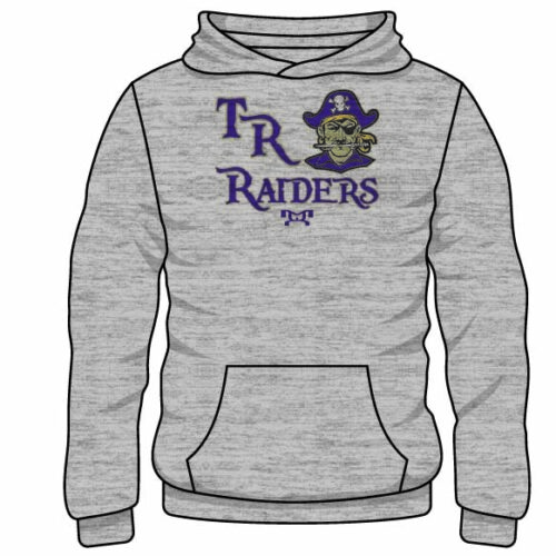 Two Rivers Wrestling Custom Sublimated Decal Grey Hoodie