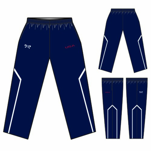 American Folk Ensemble Curved Line Design Athletic Pants