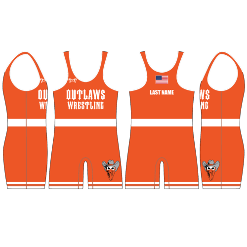 Outlaws Wrestling Orange Singlet