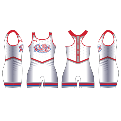RAISE UP WRESTLING Custom All White Women's Singlet
