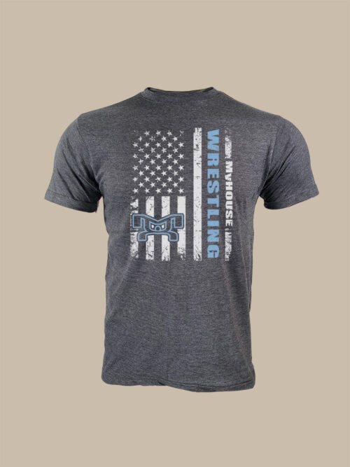 Light Blue American Wrestling T-shirt