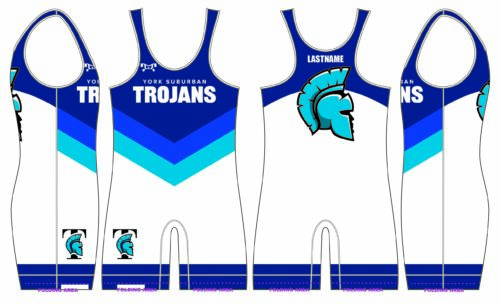 York Suburban BLUE & WHITE Men's Singlet