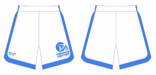 D3 Training Center White Curve Sided Mesh Shorts