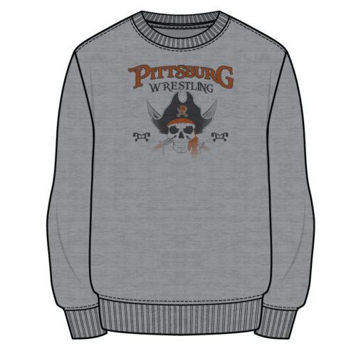 Pittsburg Youth Sublimated Decal Grey Crewneck