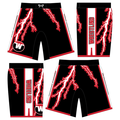 Greater Wheeling Wrestling Club Custom Fight Shorts With Lightening